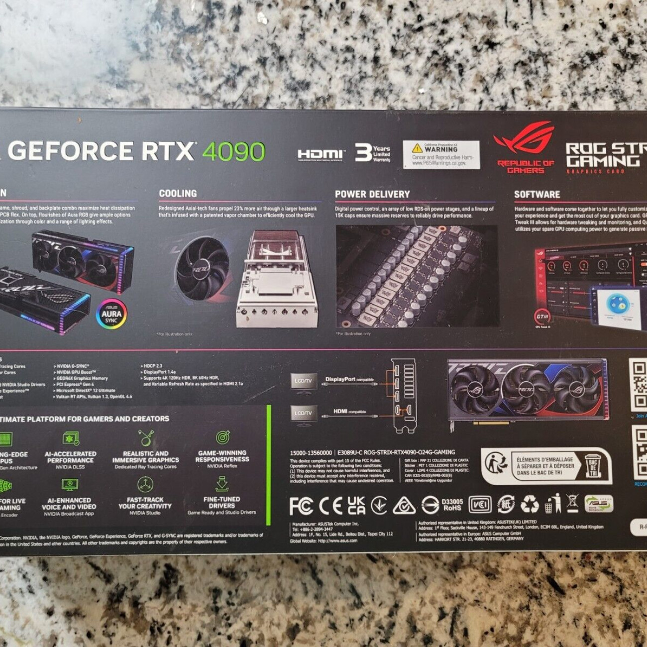 For sale ASUS ROG Strix GeForce RTX 4090 OC 24 GB GDDR6X
