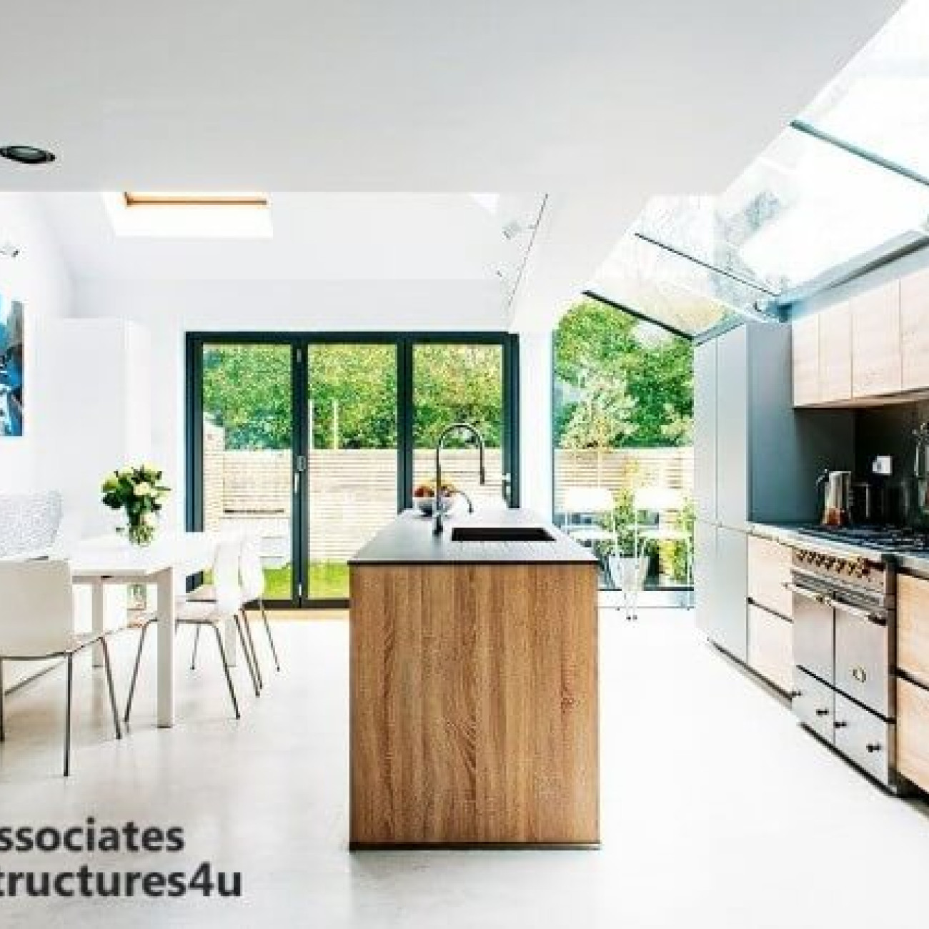 glass roof kitchen