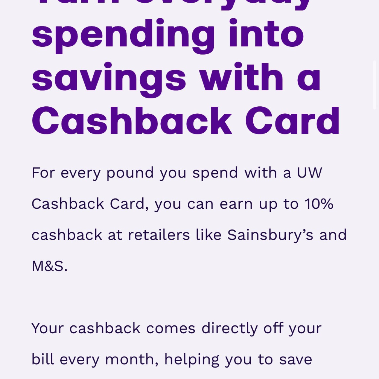 Save up to £400 each year by switching to UW