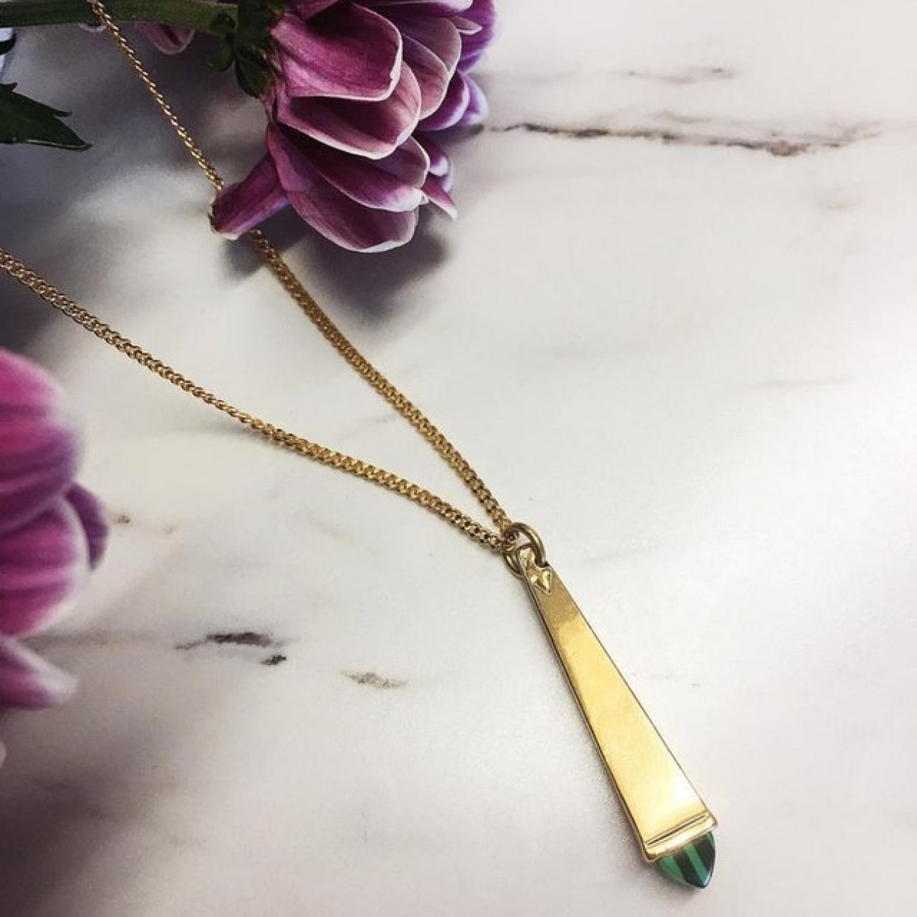 Valentino Ingot Gold Plated Pendant Necklace