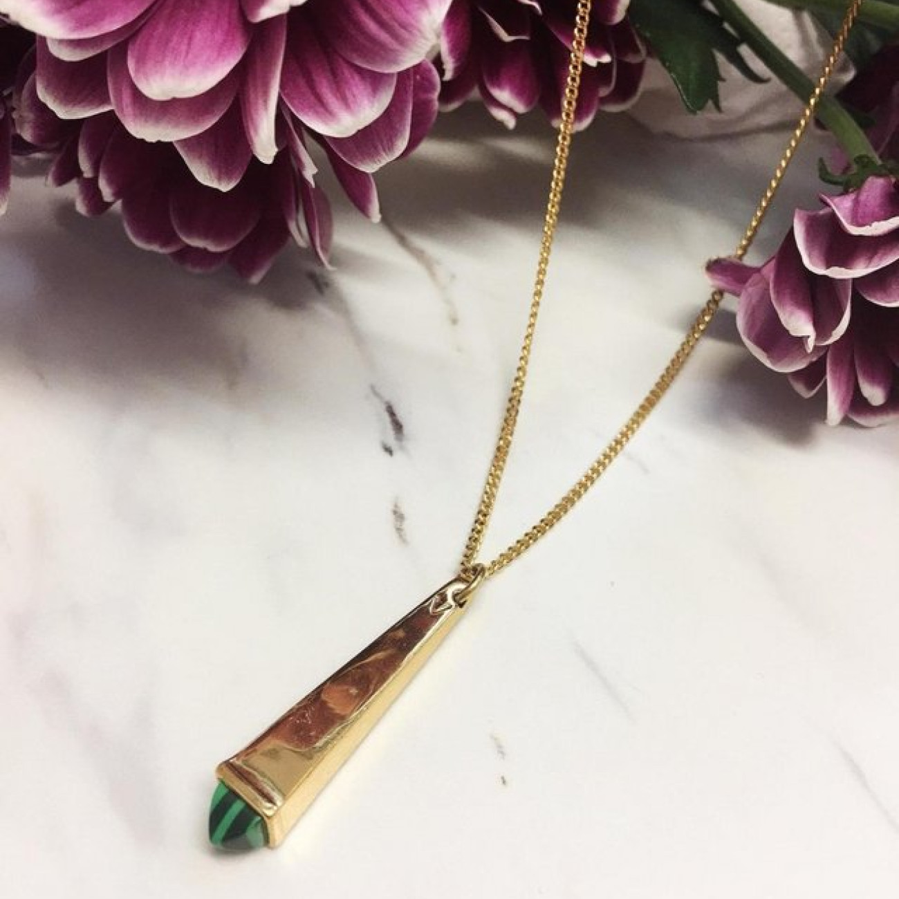 Valentino Ingot Gold Plated Pendant Necklace