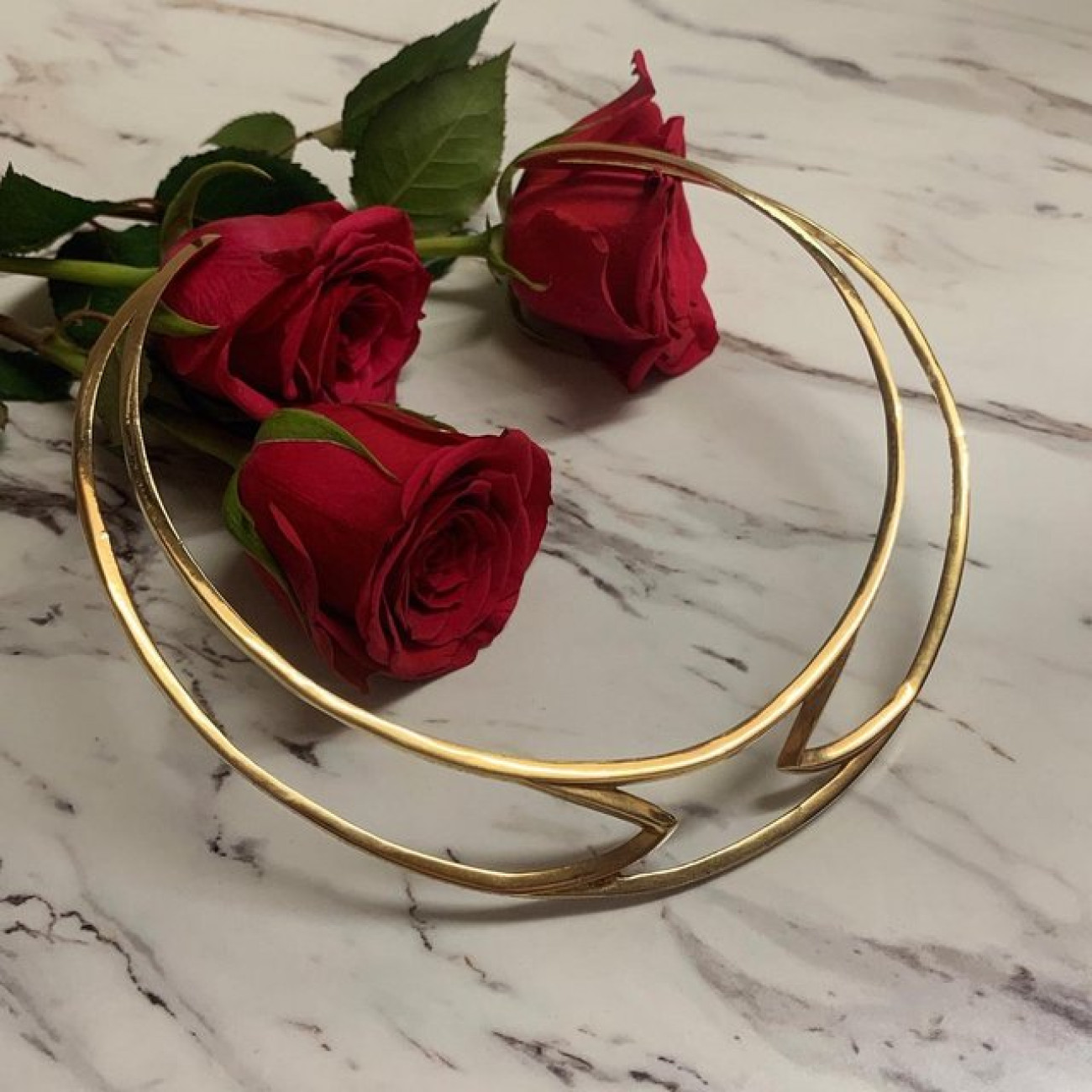 Gold Collar Necklace by Pamela Love