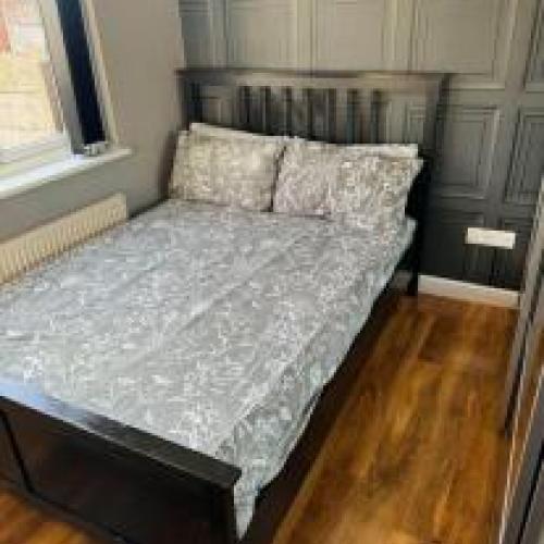 IKEA hemnes double bed black