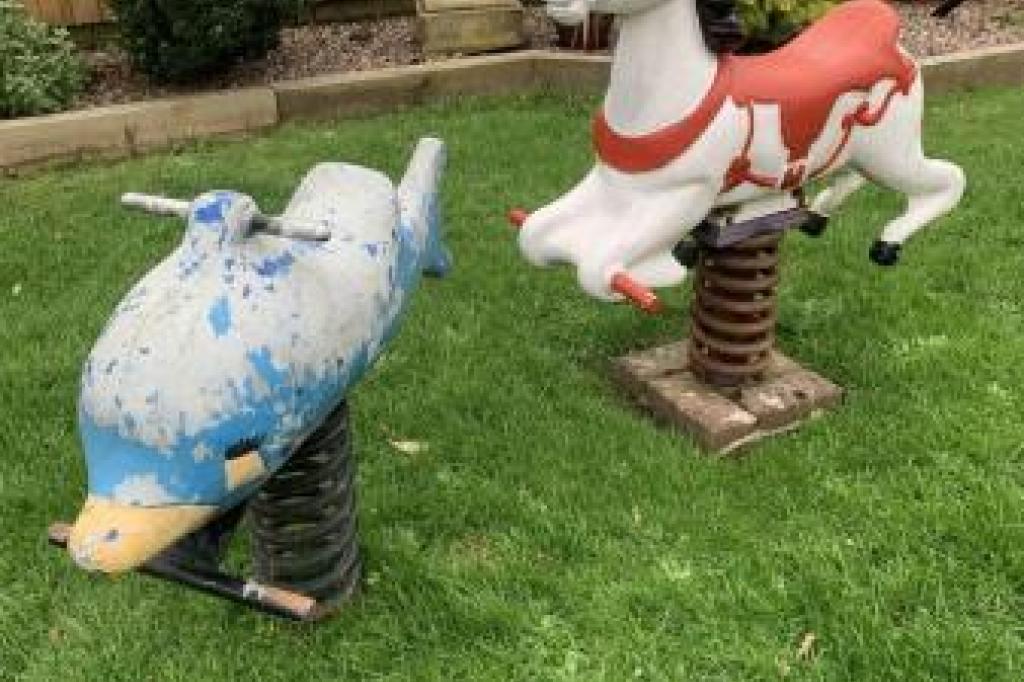 Wicksteed vintage horse +Dolphin