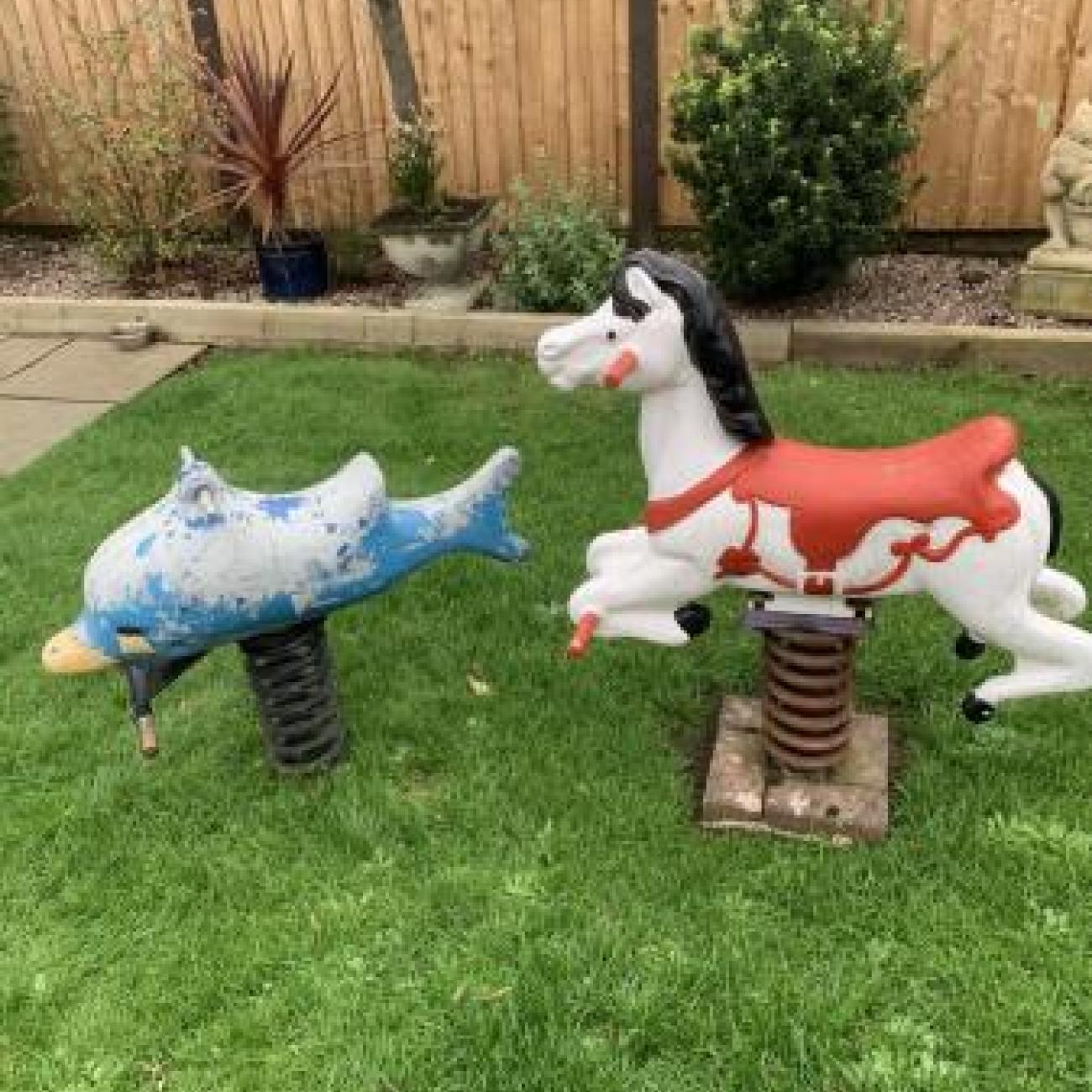 Wicksteed vintage horse +Dolphin