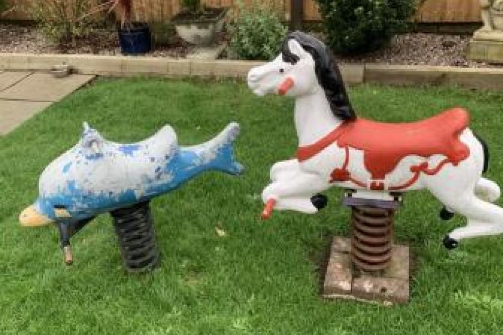 Wicksteed vintage horse +Dolphin