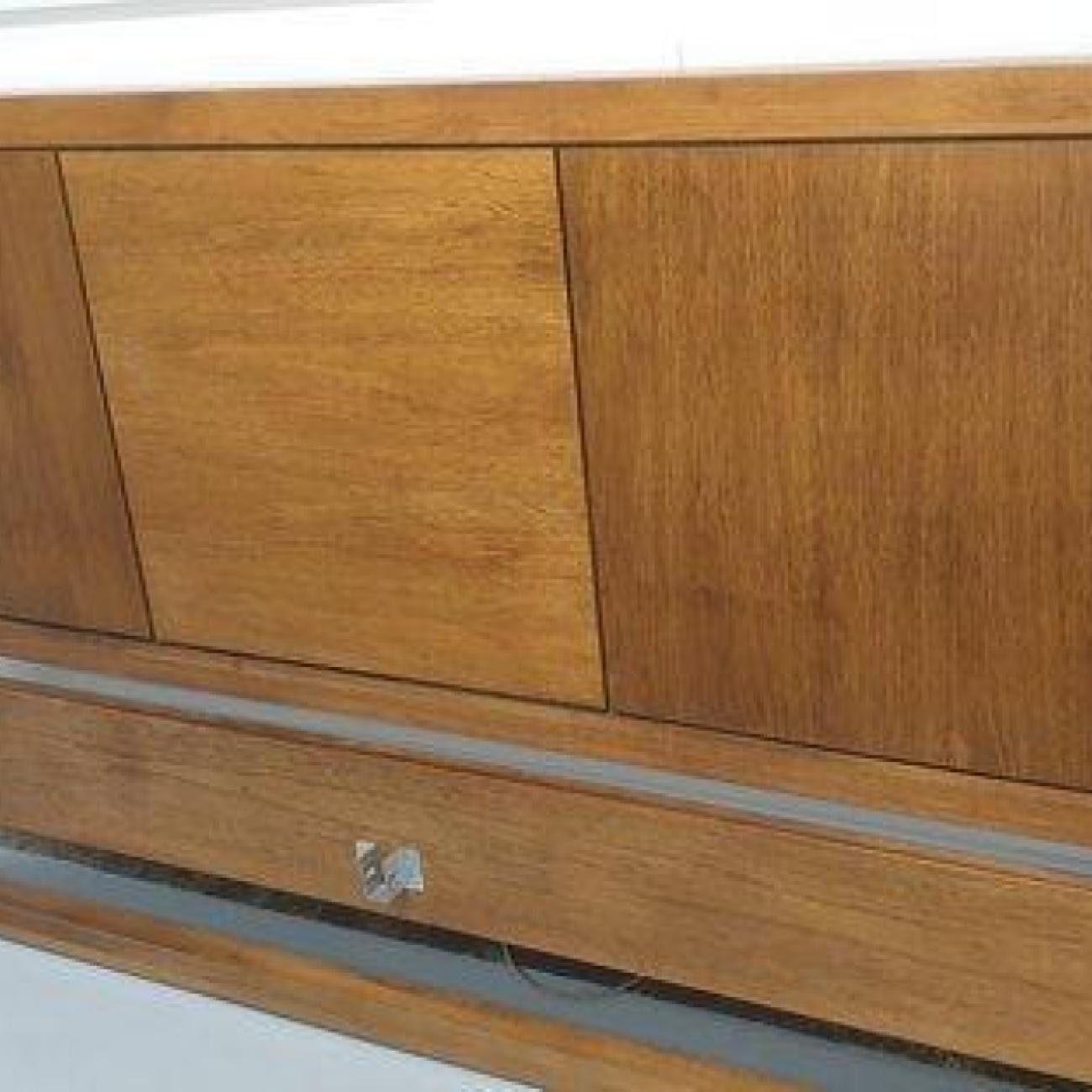 JOHN LEWIS dark oak wooden King size bed frame
