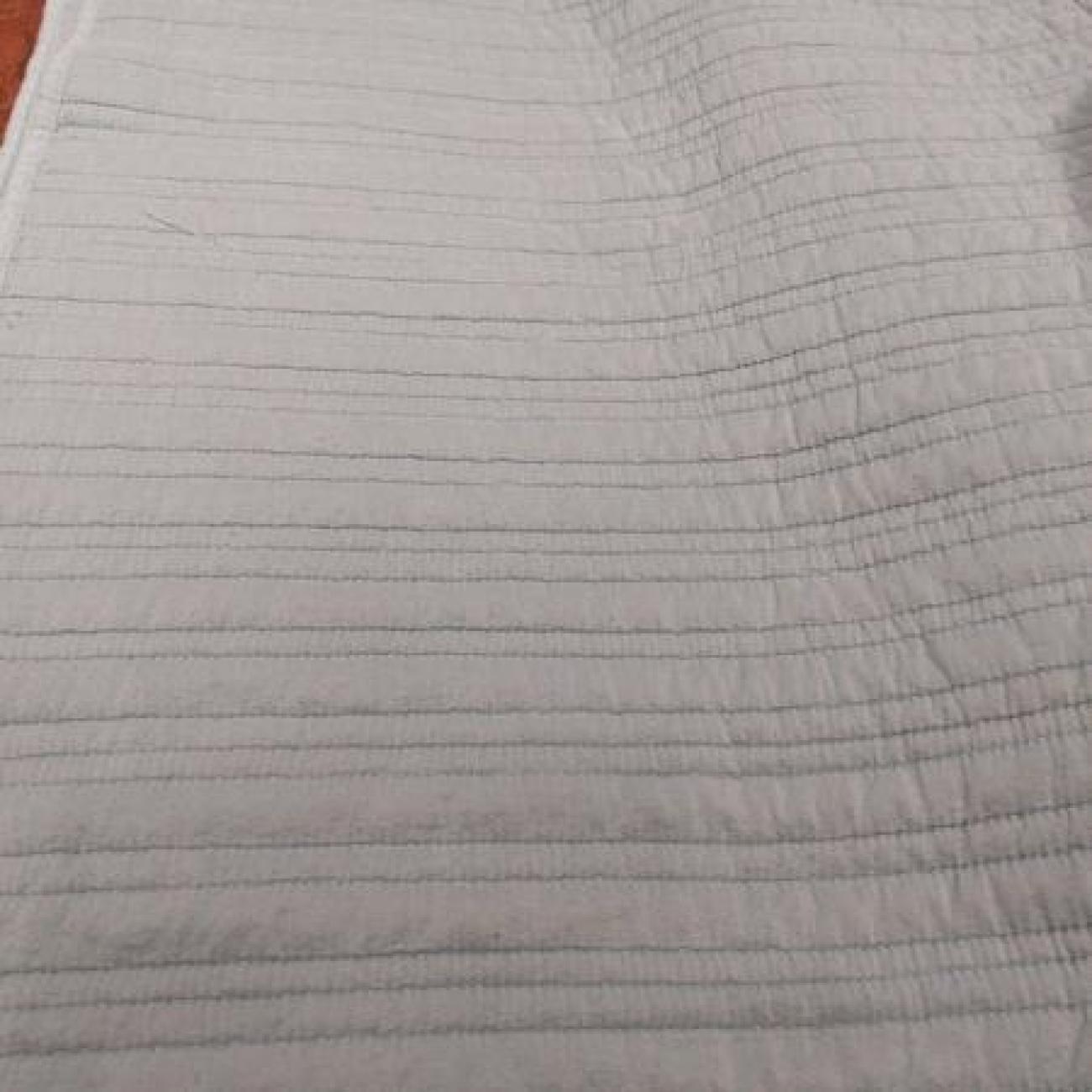 Double Quilted Throwover Bedspread colour Duck Egg