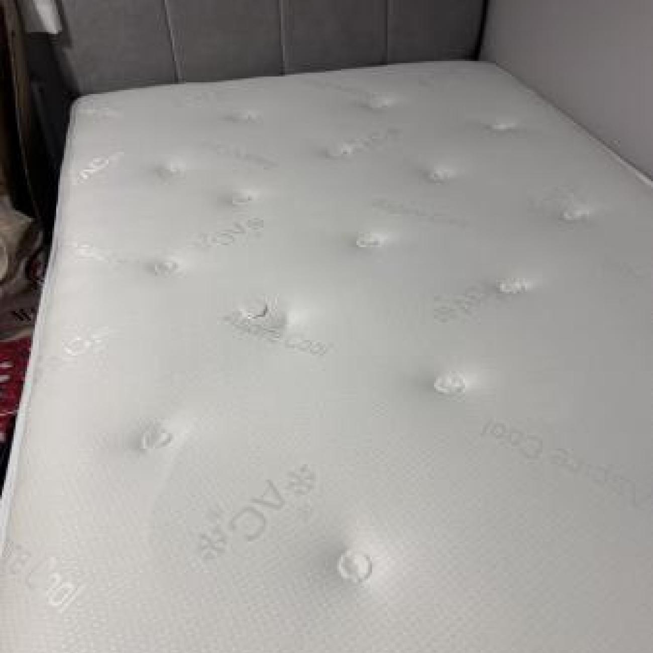 Small Double Bed with mattress & headboard - NEW!