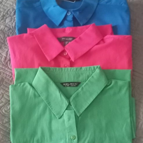 Pink, Blue & Green Blouses. Never worn.