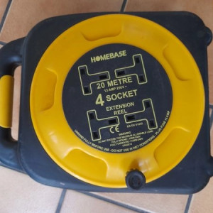 20M Outdoor or Indoor Extension Cable Reel 230V 13A 4x Sockets Heavy Duty in Excellent Condition
