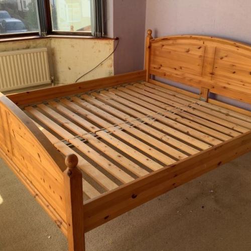 Pine super king bed frame ikea