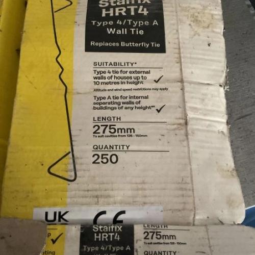 Box of new Ancon stainless steel Wall Ties