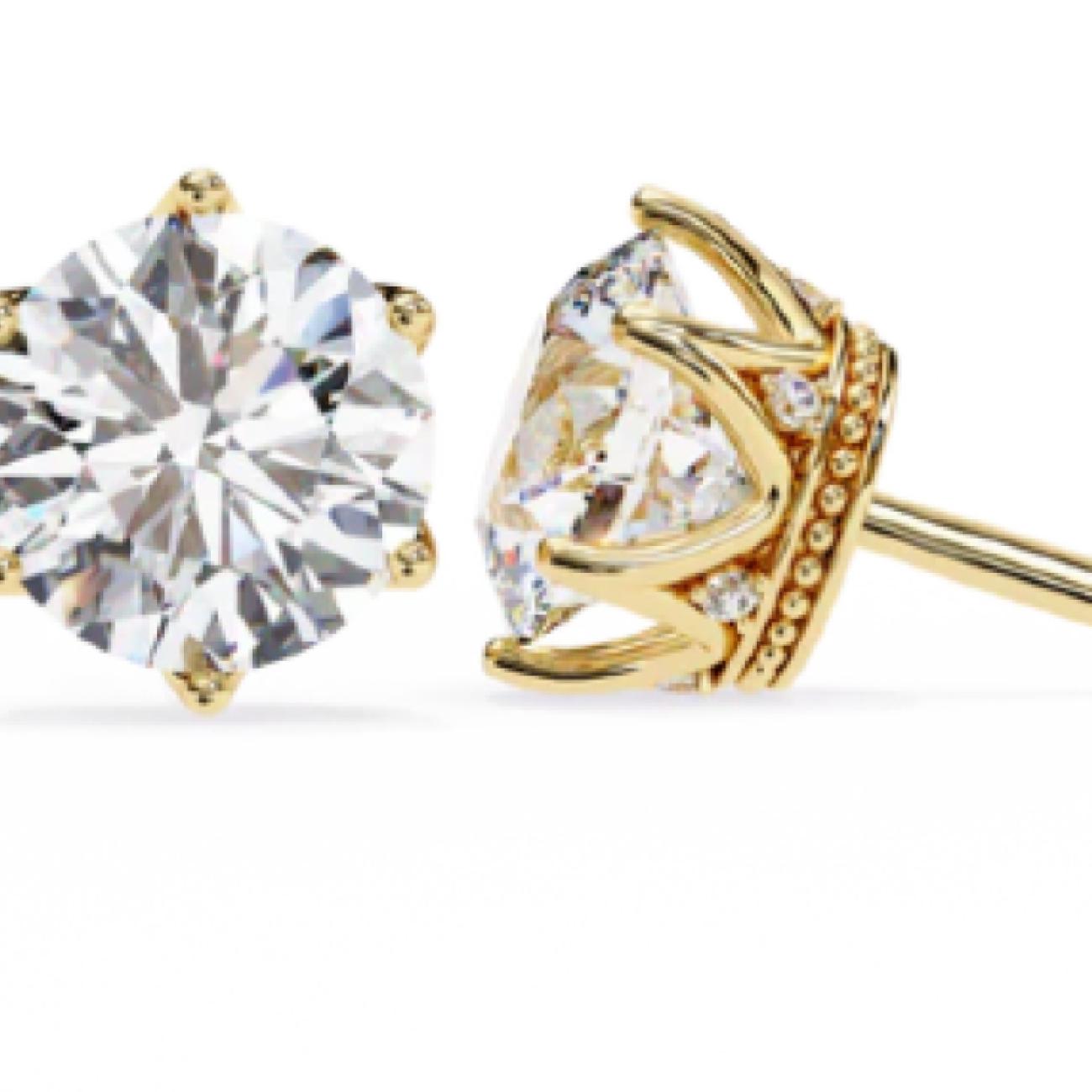 Crown Earrings by Aurika Gems