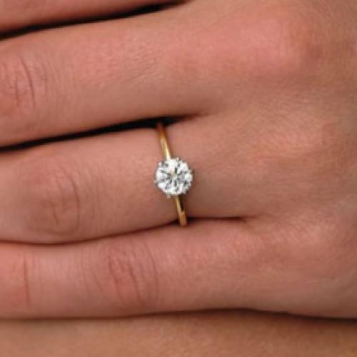 Diamond Solitaire Engagement Ring with Classic Round Knot Setting