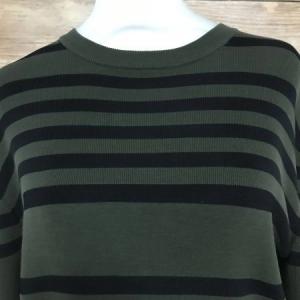 Armani Khaki and Black Striped Jumper