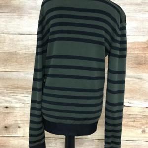 Armani Khaki and Black Striped Jumper