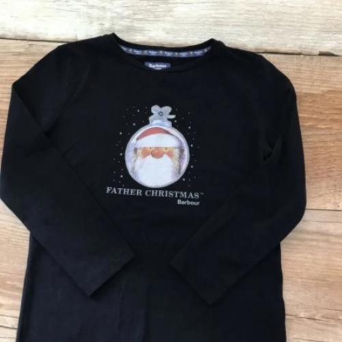 Barbour Black Father Christmas Long Sleeve Top