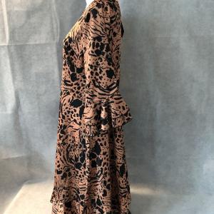 Brown and black animal print dress
