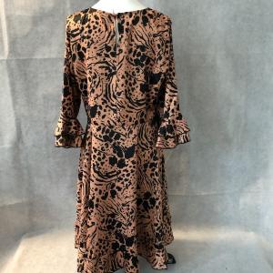 Brown and black animal print dress
