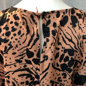 Brown and black animal print dress
