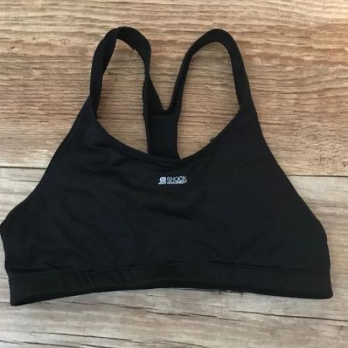 Shock Absorber Black Sports Bra with Racer Back