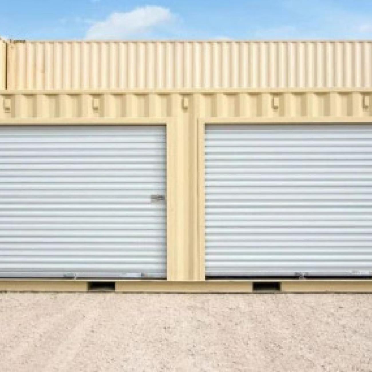 20ft Shipping Container with a Roll-Up Door.