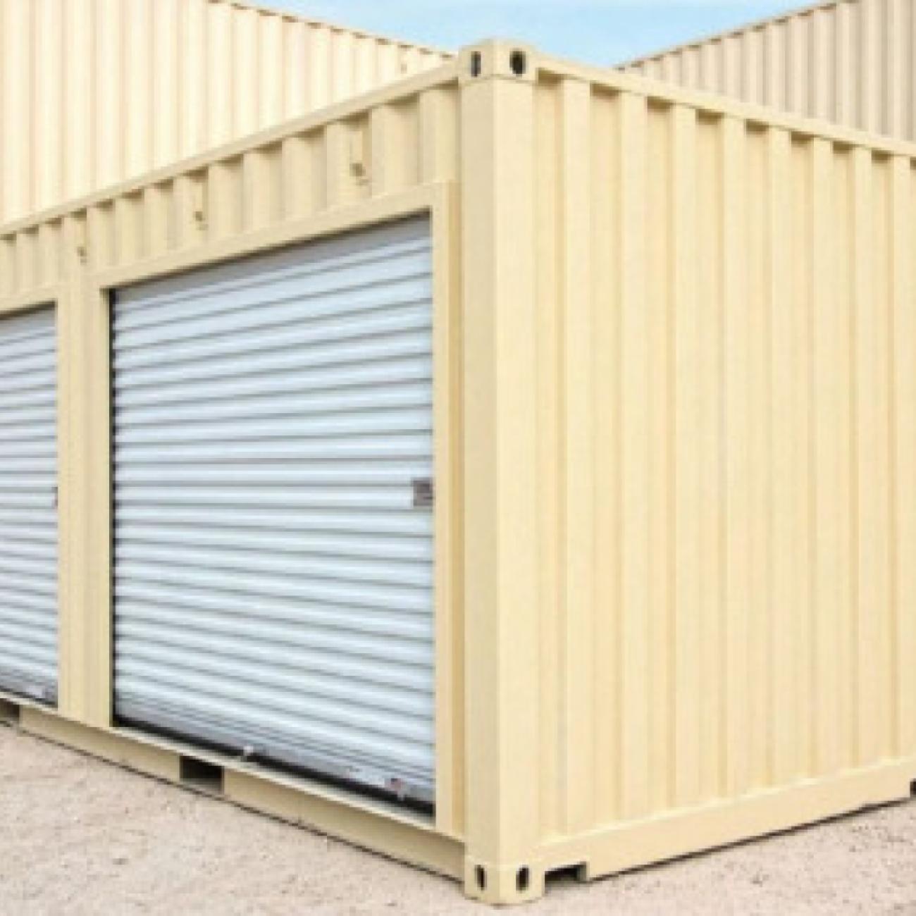 20ft Shipping Container with a Roll-Up Door.