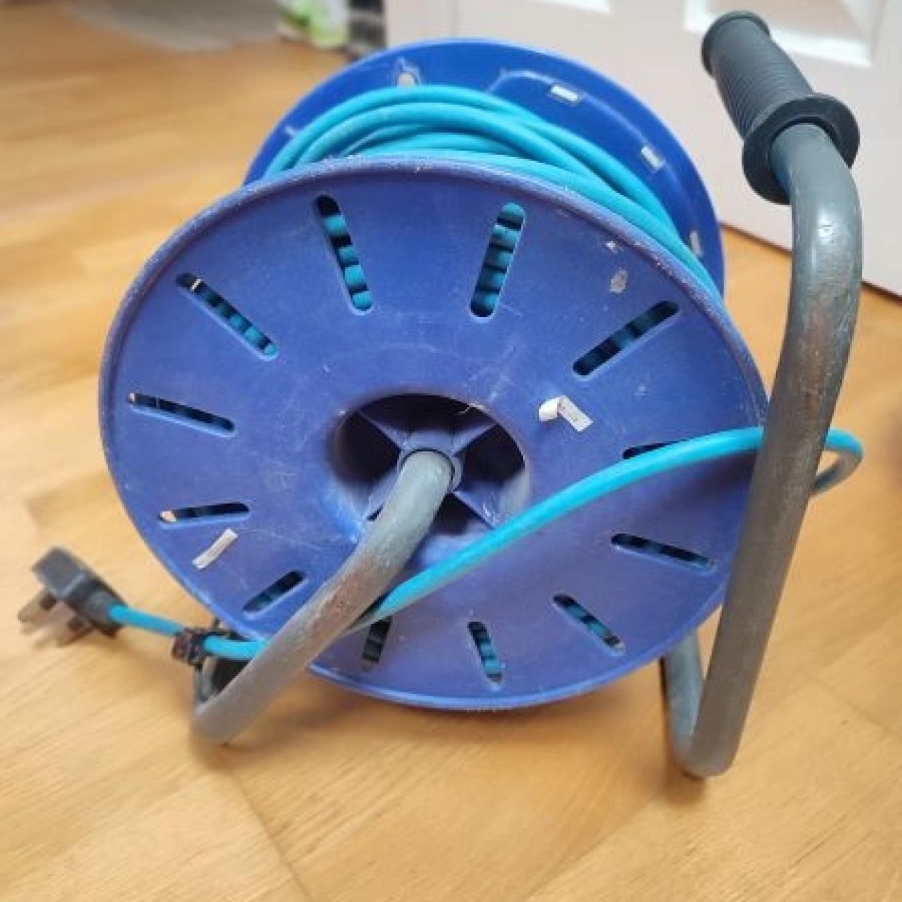 45M Extension Cable Reel 230V 13A 4 x Sockets Heavy Duty