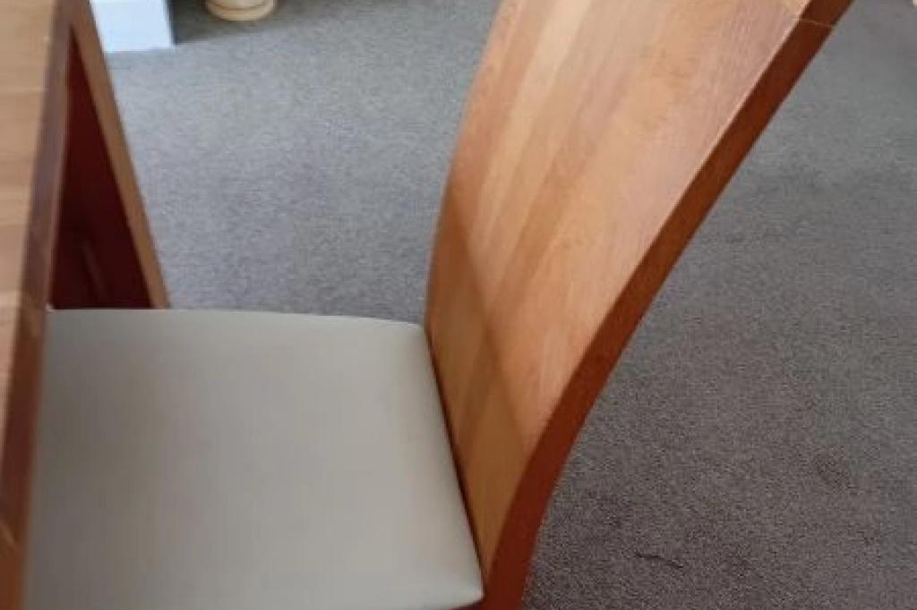 Faux leather upright chairs