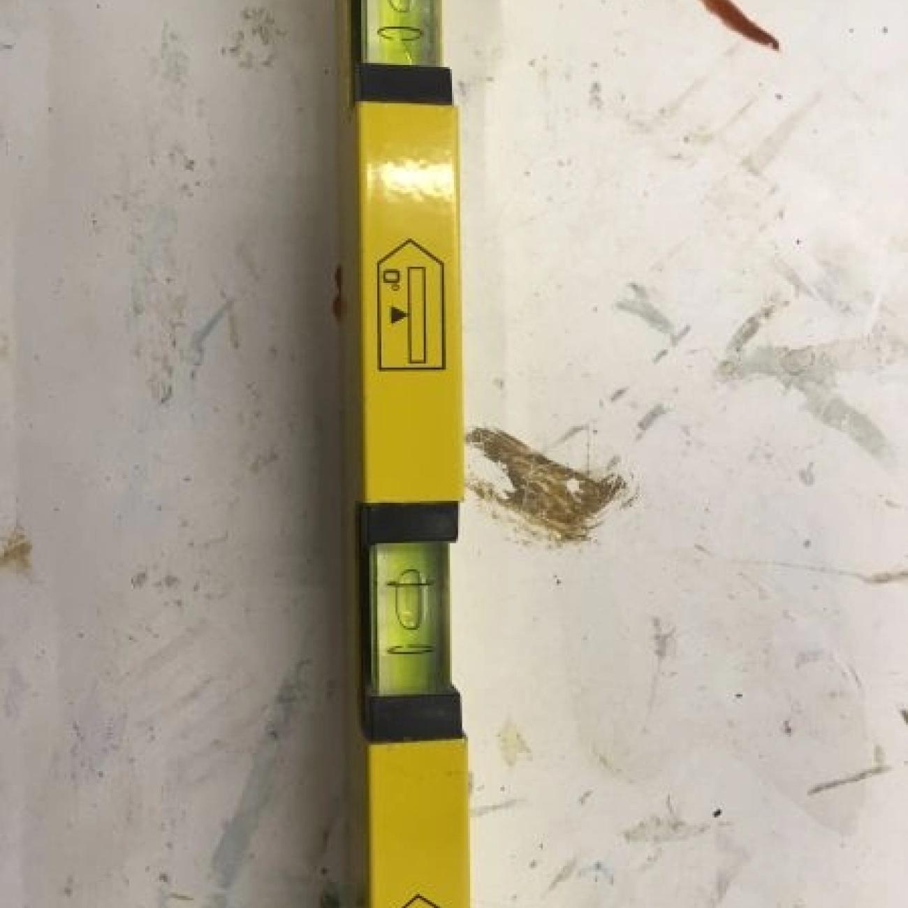 SPIRIT LEVEL for determining Patio Slope / Fall