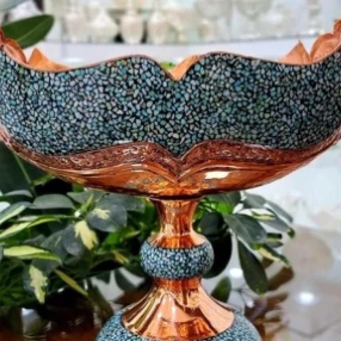 Turquoise Kashkul with a pen size 4