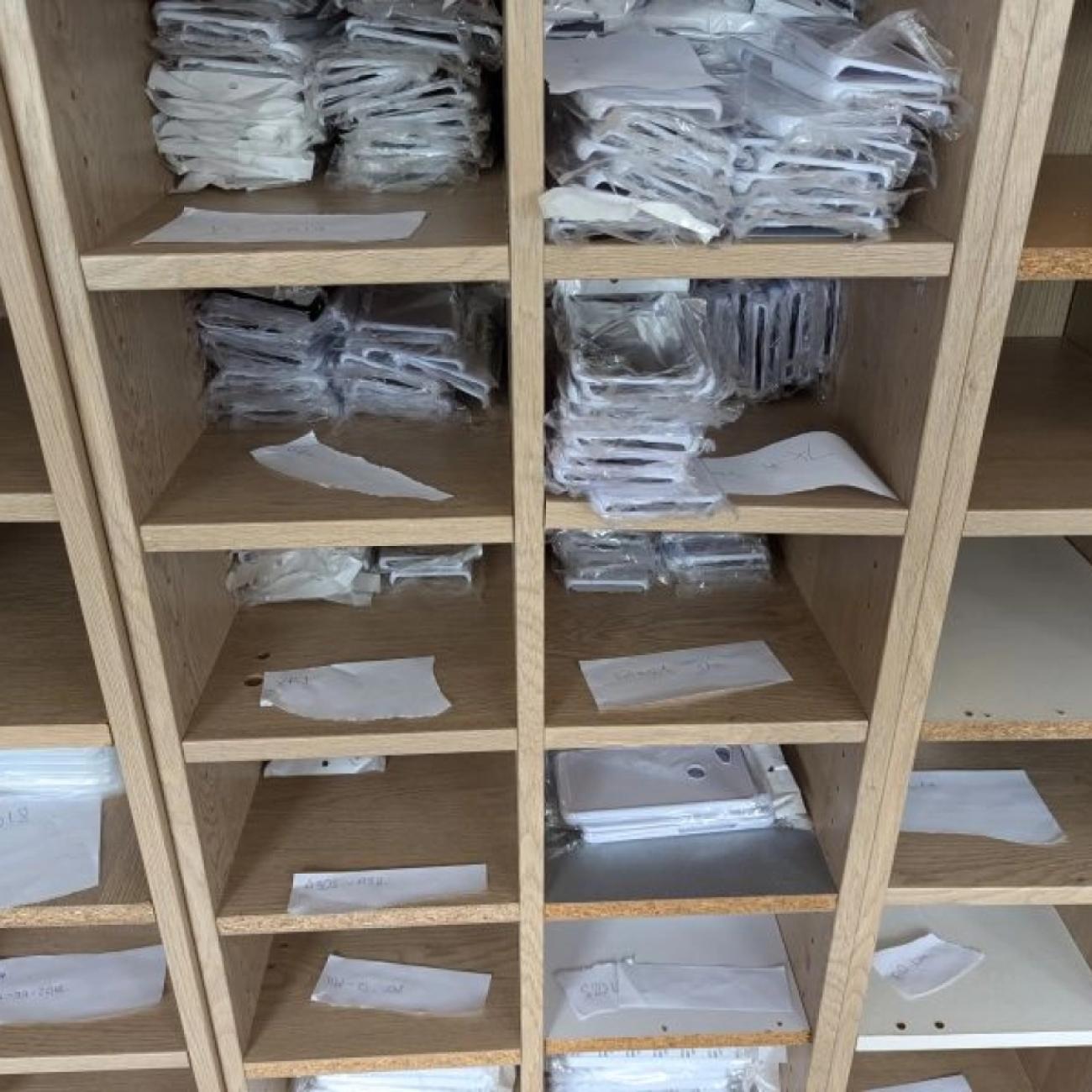 Approximately 6000 plastic backs for most models of phones.