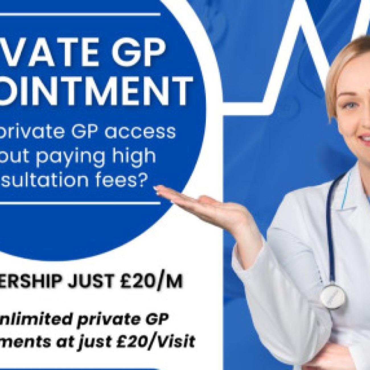 Private GP Appointments for Just £20 – Join for Only £20/Month!