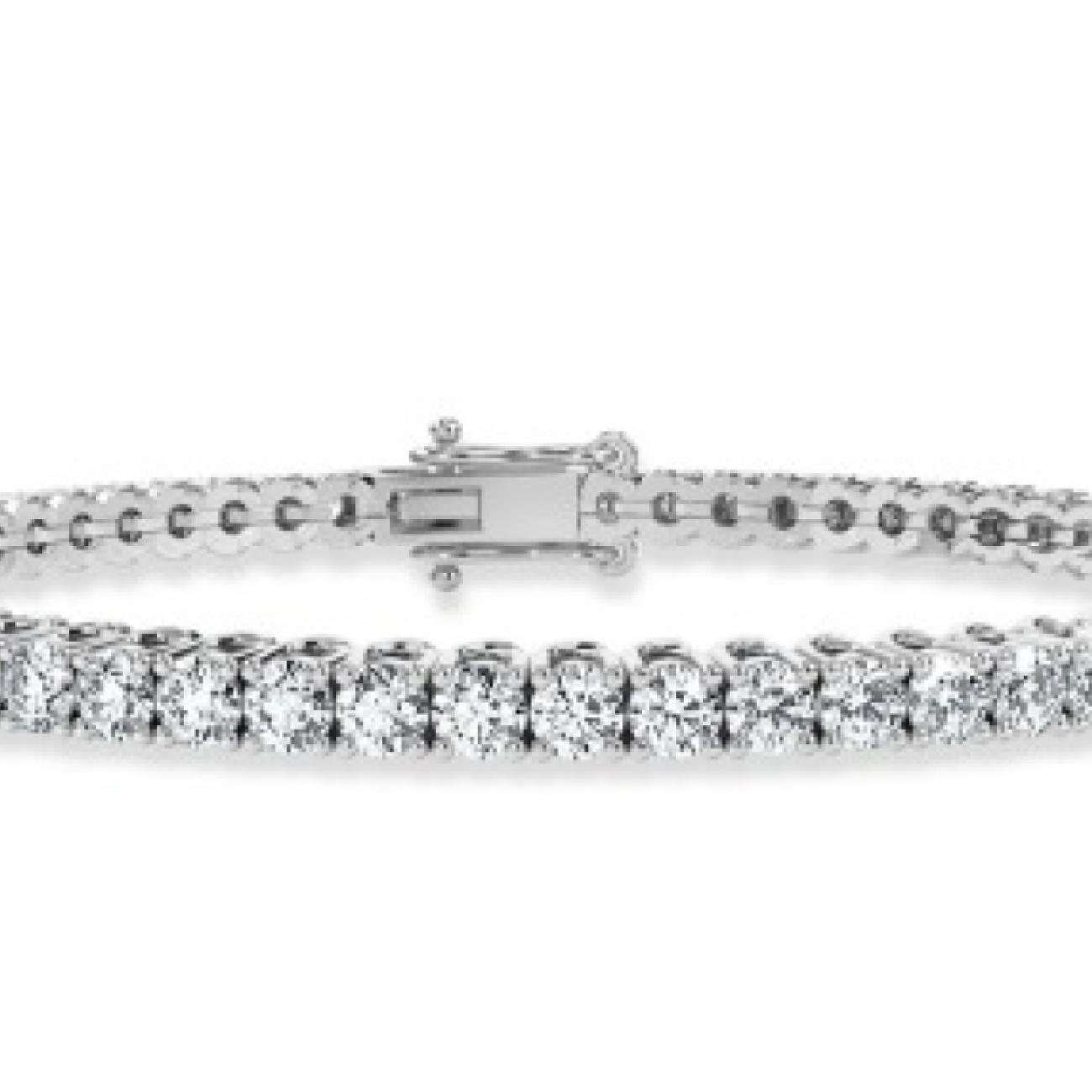 Elegant 2.52 Ct Natural Diamond Tennis Bracelet in 9K White Gold – For Sale