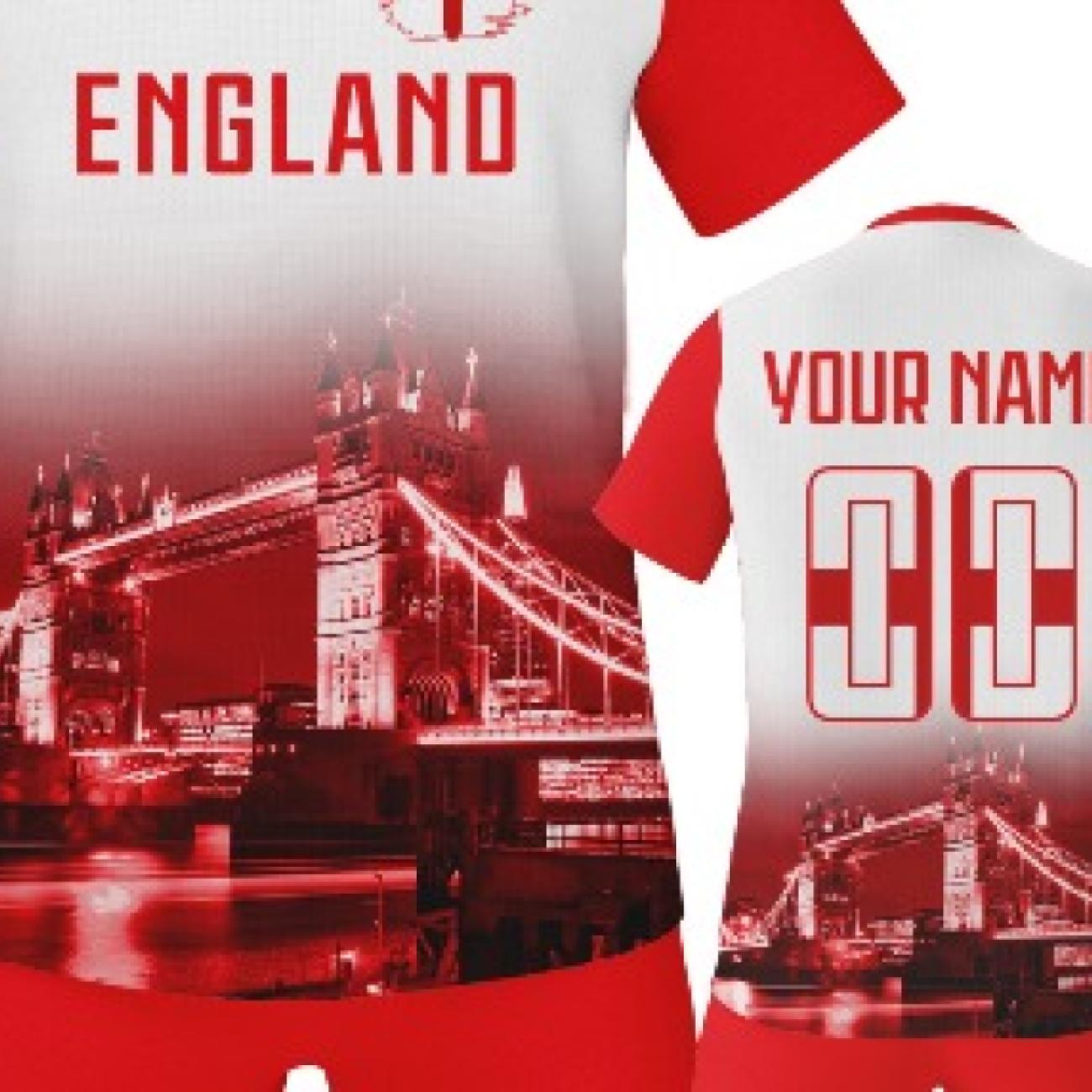 custom england kids soccer jersey can print name number