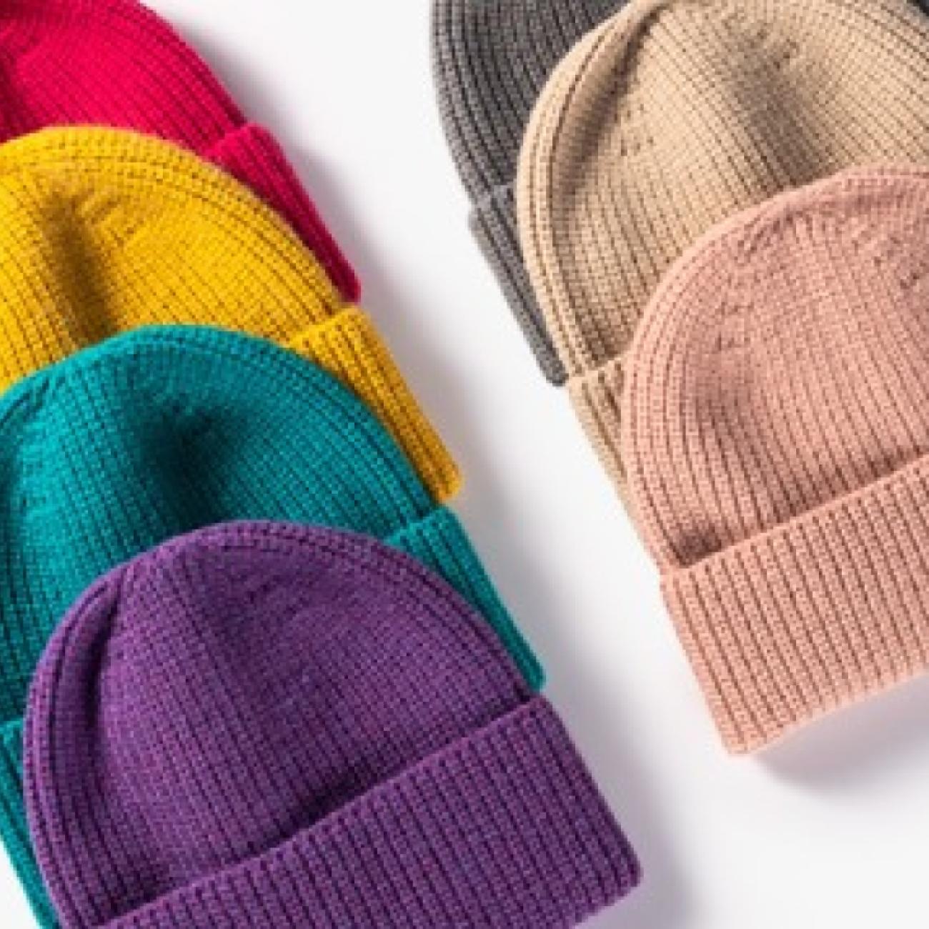 Unisex Neon Beanies Bright Winter Hats Knit Cap
