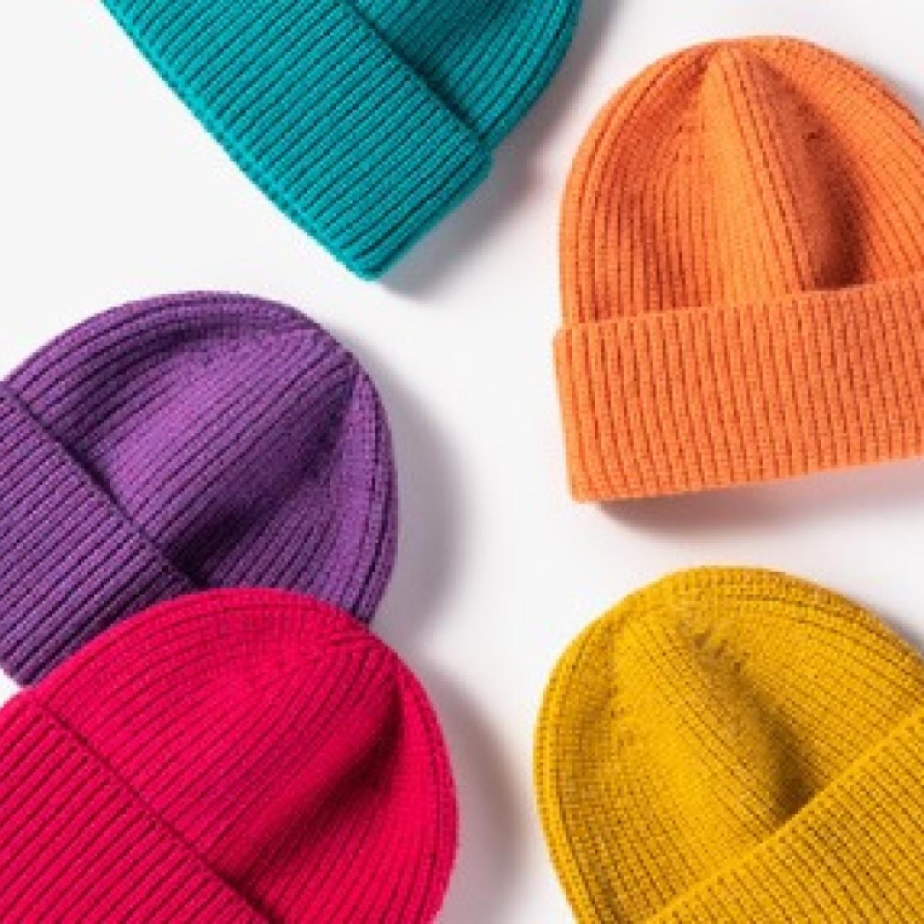 Unisex Neon Beanies Bright Winter Hats Knit Cap
