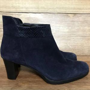Kaleidoscope Navy Suede Ankle Boots