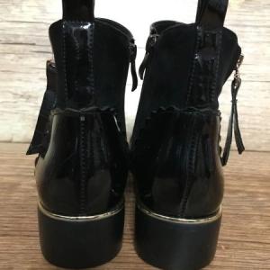 Lunar Low Heel Patent Ankle Boots