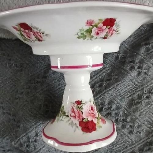 Vintage Norcroft Fine Bone China Decorative Floral Trinket Dish, Made in England