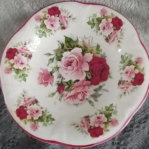 Vintage Norcroft Fine Bone China Decorative Floral Trinket Dish, Made in England