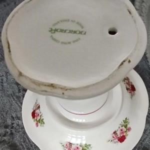 Vintage Norcroft Fine Bone China Decorative Floral Trinket Dish, Made in England