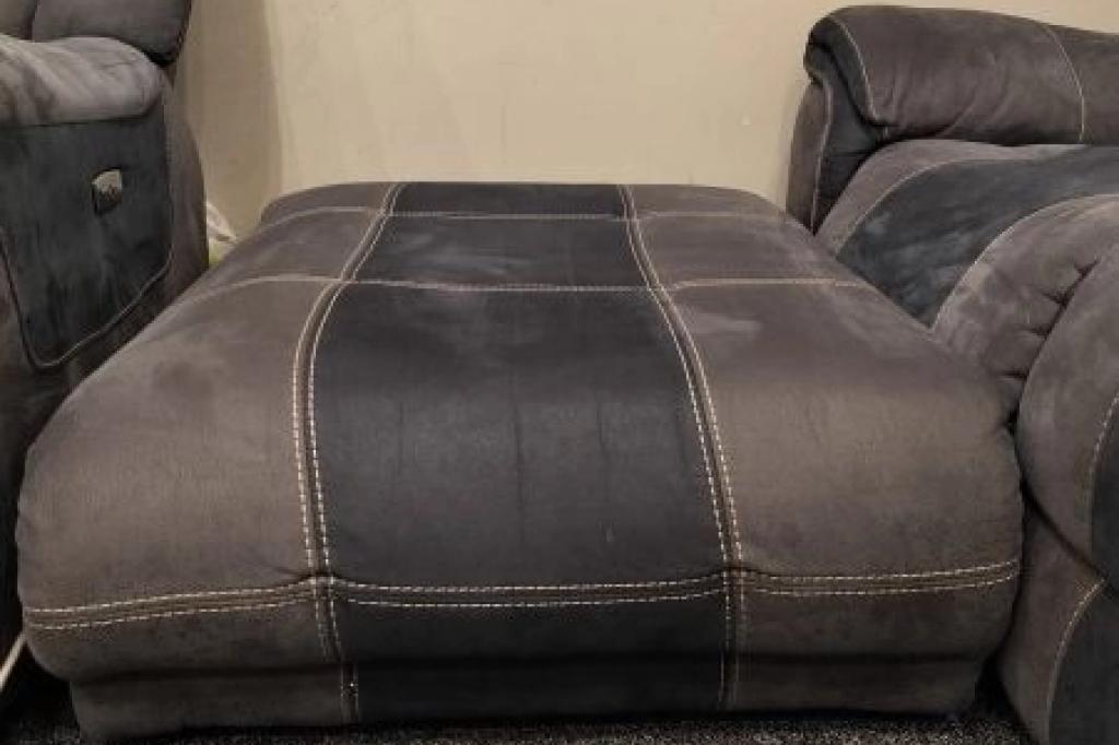 ScS Recliner 4 Piece Sofa Set with cupholders, Grey/Navy