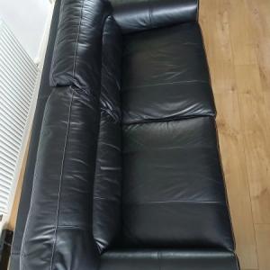Leather sofa and chair