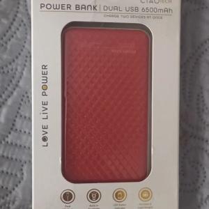 Power Bank Dual USB 6500 mAh