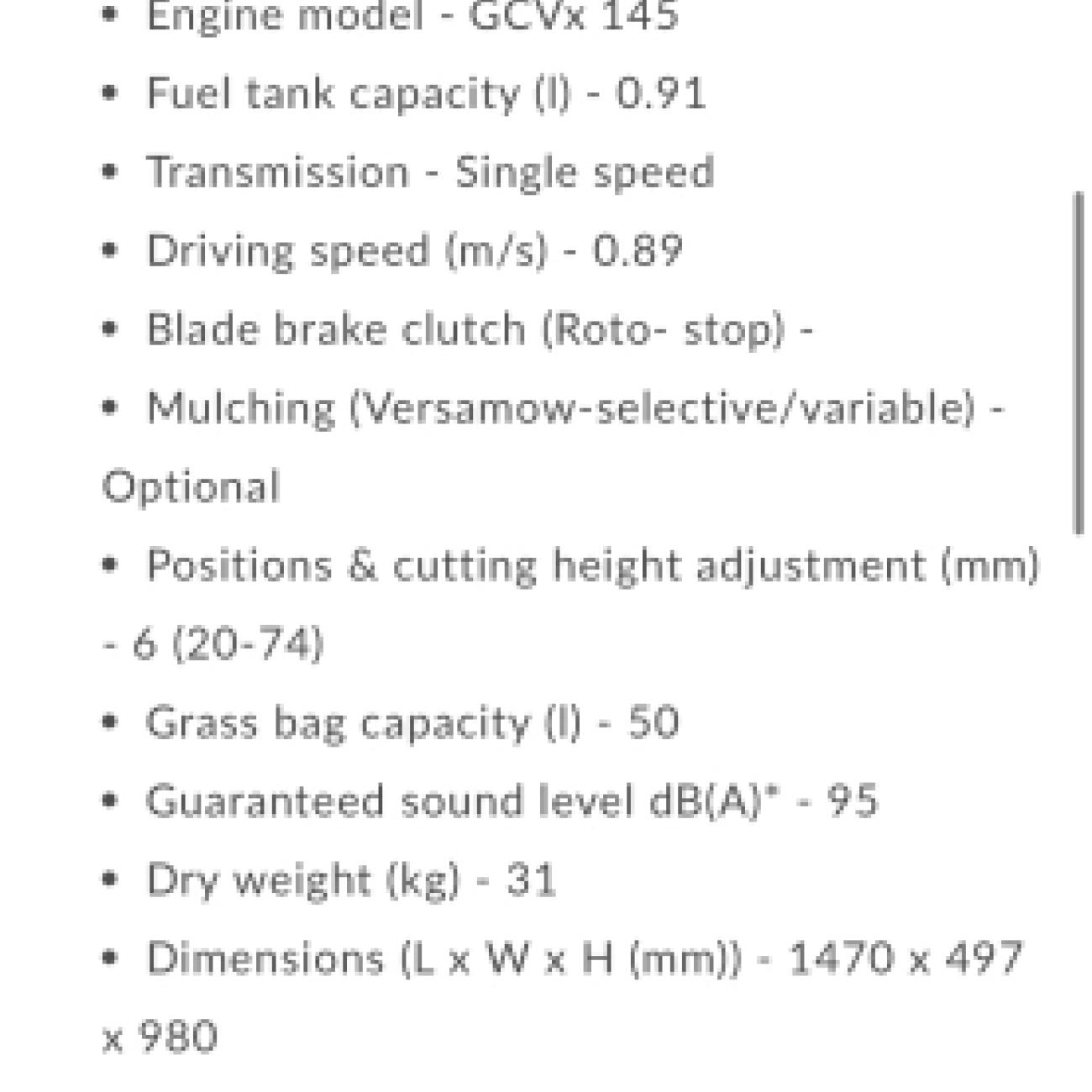 Honda petrol mower