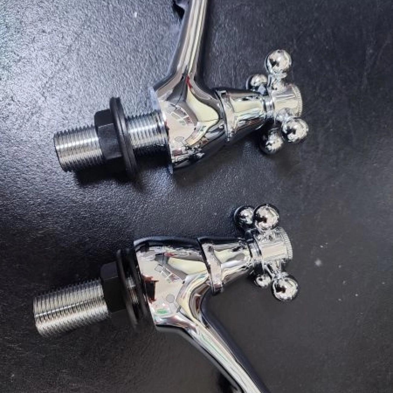 Swirl Traditional Chrome Basin Taps 1/2" Brand New in Box