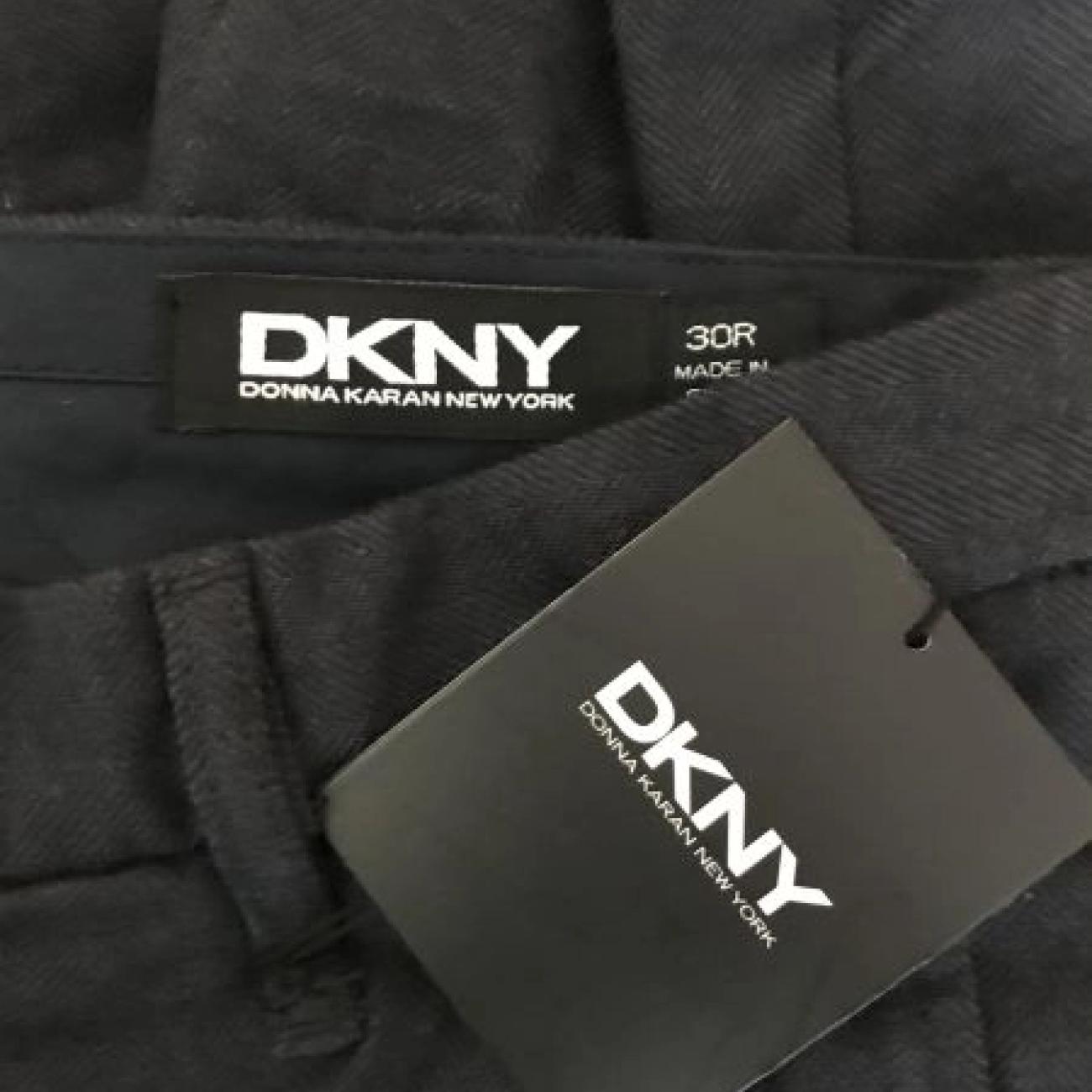 DKNY Blue Melange Straight Leg Trousers
