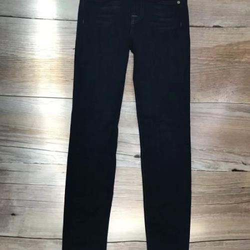 7 For All Mankind Blue Mid Rise Roxanne Slim Fit Jeans